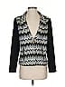 Chico's 100% Polyester Chevron-herringbone Black Blazer Size Sm (0) - photo 1