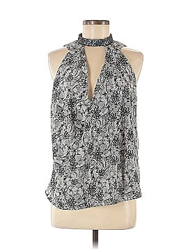 New ROBBI & NIKKI Shirt Sequin Pleated Top Sleeveless drape outlets blouse