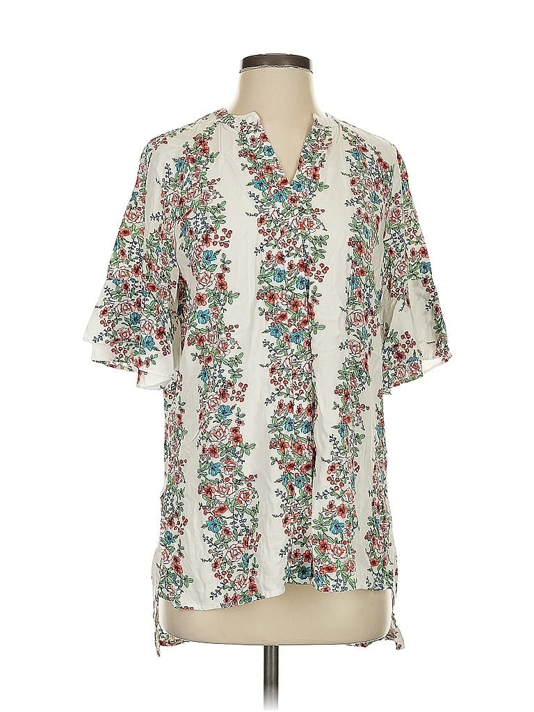 MATILDA JANE Pre-owned Short Sleeve Blouse In White