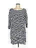 Escapada 100% Rayon Chevron-herringbone Blue Casual Dress Size M - photo 1