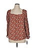 Angels 100% Rayon Brown Long Sleeve Blouse Size XL - photo 1