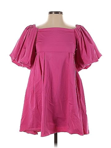 Peter Som Collective Pink Puff Sleeve Dress (view 1)