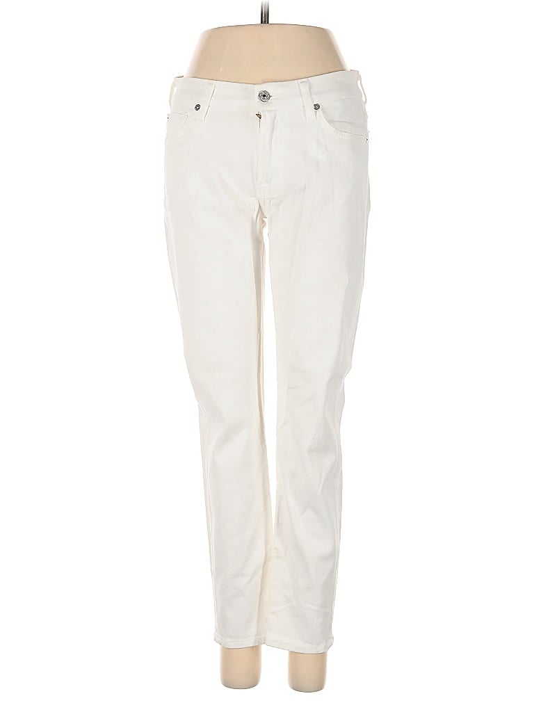 Pre-owned 7 For All Mankind Jeans In White