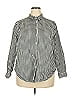 Ellos Checkered-gingham Black Long Sleeve Button-Down Shirt Size 18 - photo 1