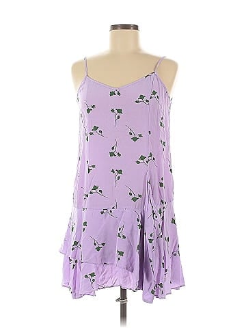 Thakoon Collective Purple Floral Slip Dress (view 1)
