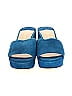 Prada 100% Suede Color Block Blue Suede Slide Sandals  Size EU 37 1/2 - photo 2