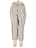 Madewell Stripes Silver Linen Pants Size 10 - photo 1