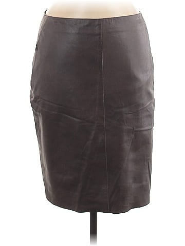 AKRIS Faux Leather Skirt (view 1)