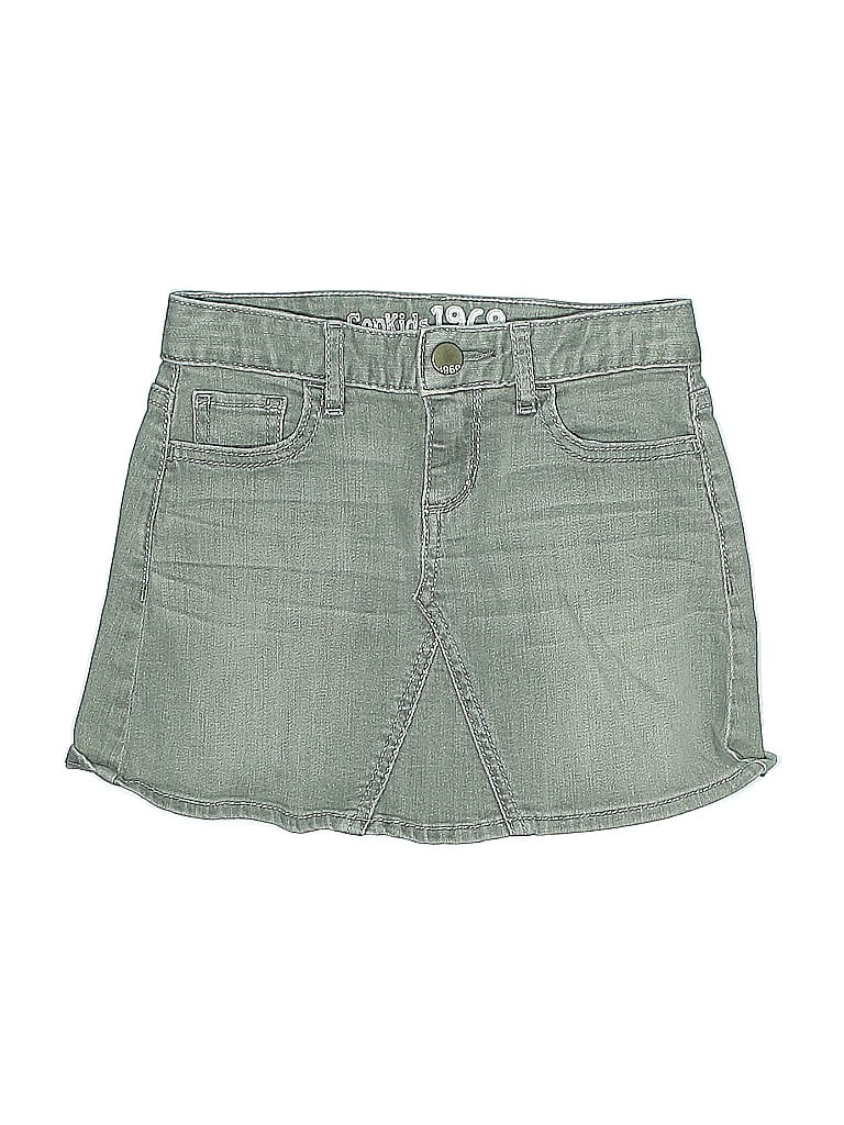 Pre-owned Gap Kids' Denim Skirt In Green