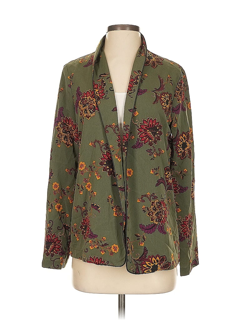 Bobeau 100% Polyester Floral Green Jacket Size S - photo 1