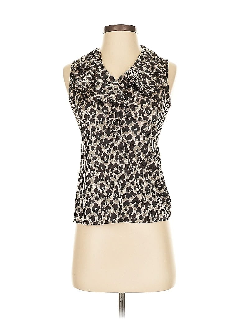 Pre-owned Ann Taylor Sleeveless Blouse In Brown