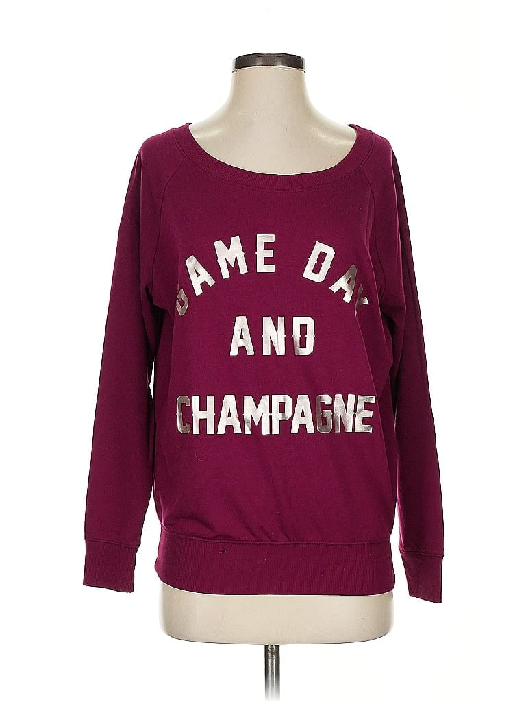 Pre-owned Express Outlet Sweatshirt In Burgundy