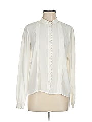 Sézane Long Sleeve Silk Top