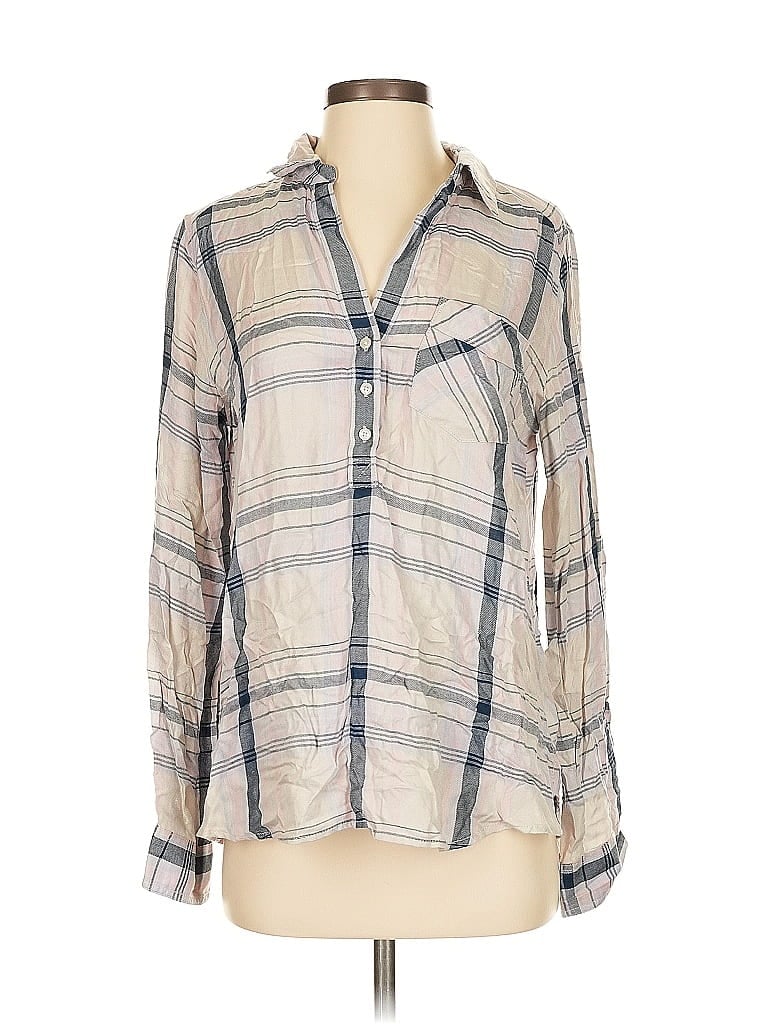 Pre-owned Express Long Sleeve Blouse In White