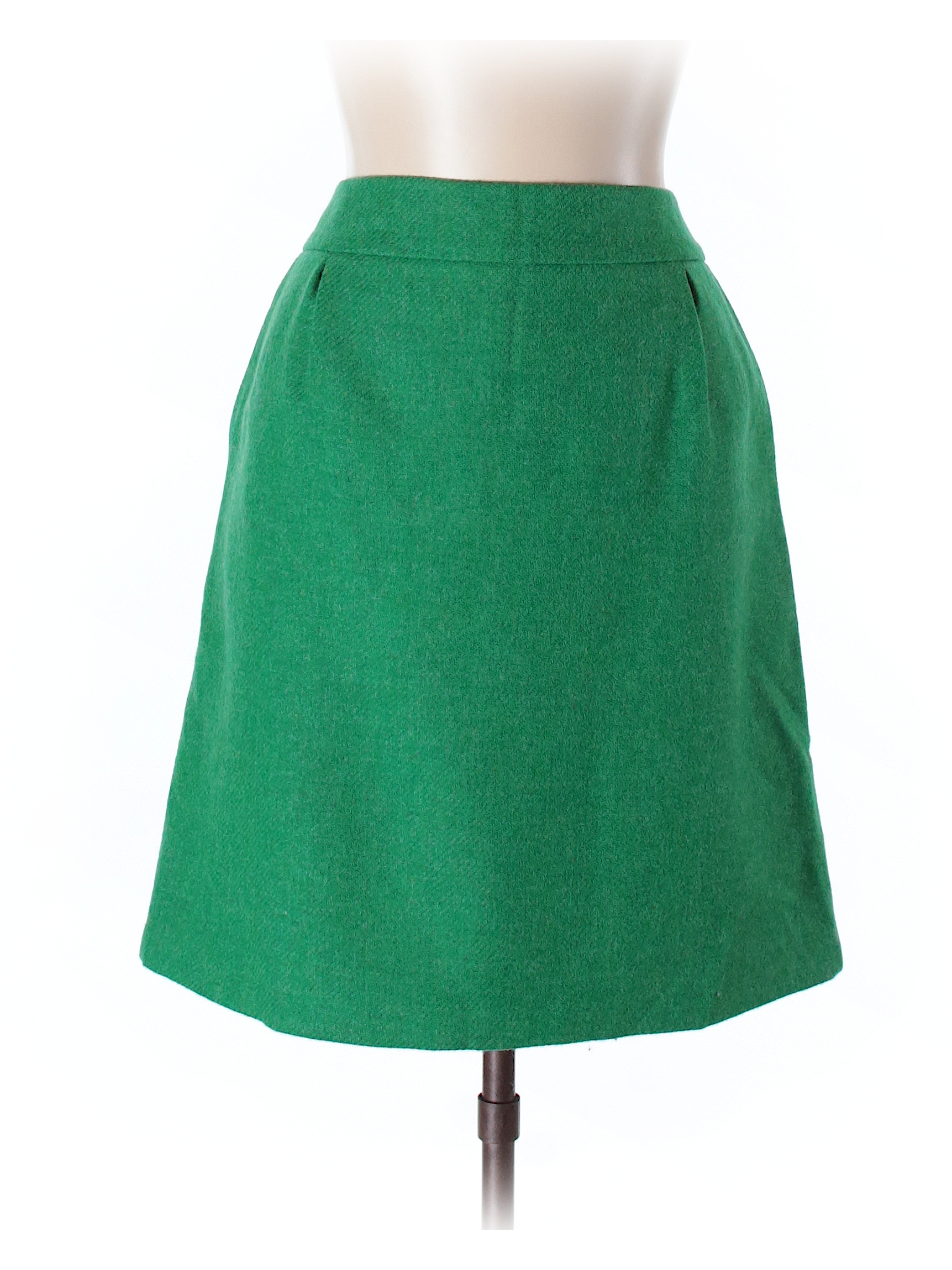Boden 100% Wool Solid Dark Green Wool Skirt Size 10 - 75% off | thredUP