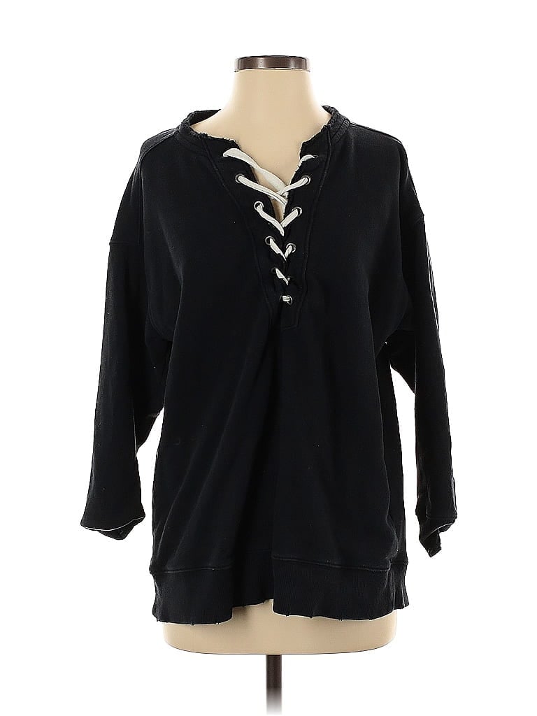 Pre-owned Aerie Pullover Sweater In Black