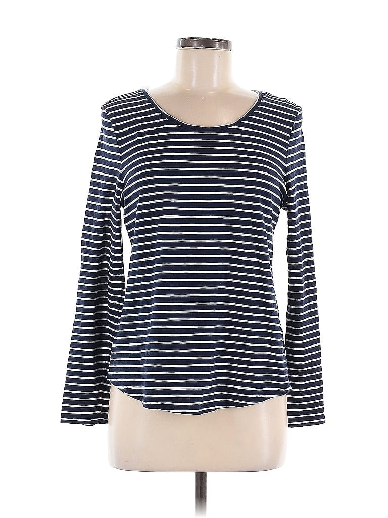 Pre-owned Chico's Long Sleeve T-shirt In Blue