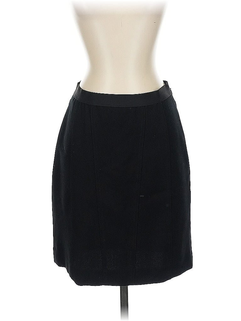 Pre-owned Theory Wool Skirt In Black