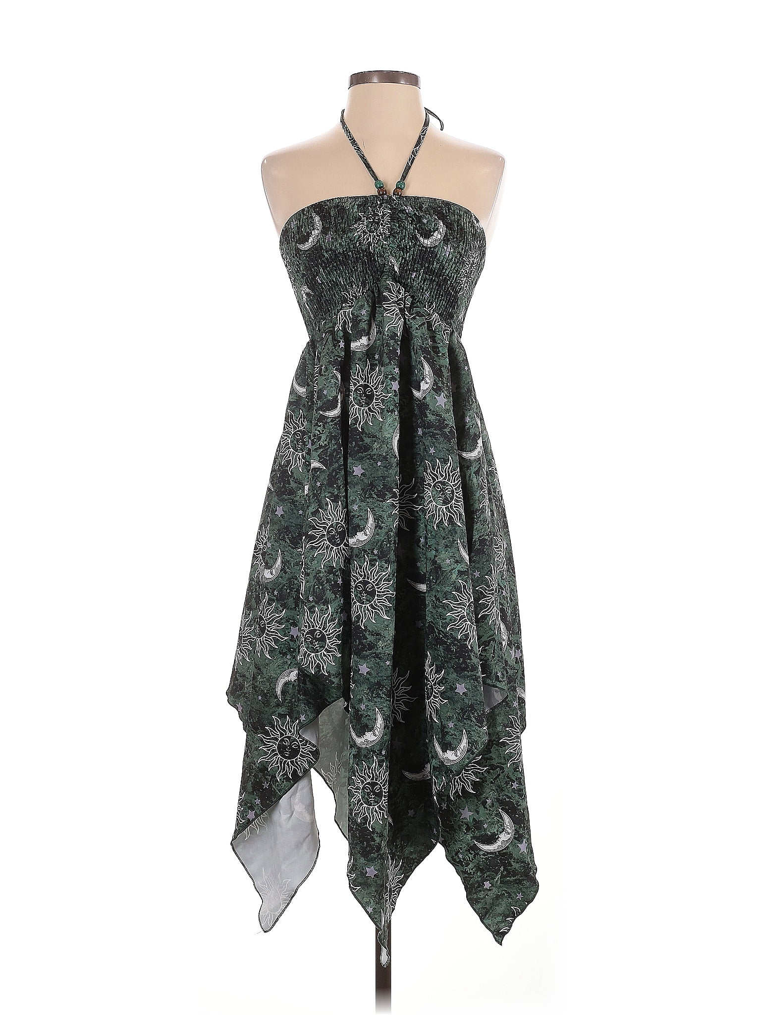Romwe Tropical Green Cocktail Dress Size S