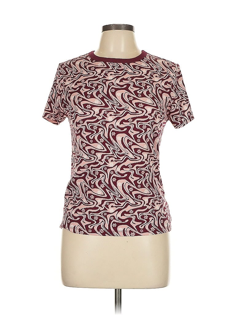 Pre-owned No Boundaries Short Sleeve T-shirt In Burgundy