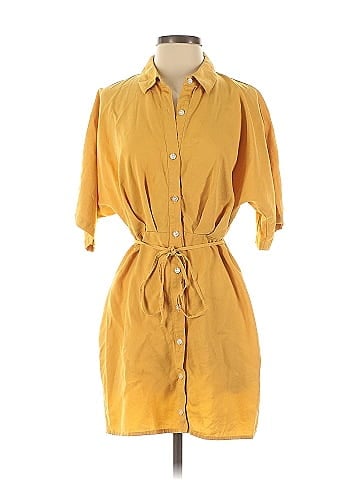 Thakoon Collective Yellow Tie Waist Shirtdress (view 1)