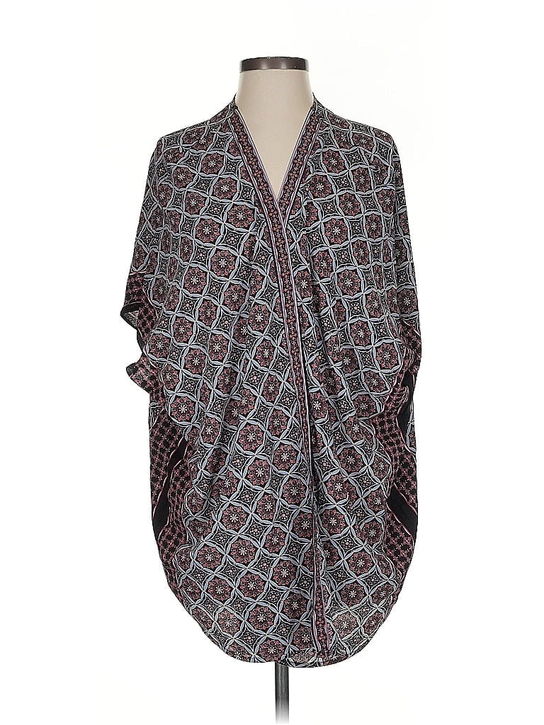Pre-owned Max Studio Poncho In Burgundy