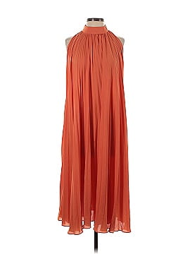 Tome Collective Watercolor Colorblock Pleated Midi Dress in Pink Small hot Womens To