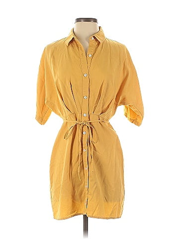 Thakoon Collective Yellow Tie Waist Shirtdress (view 1)