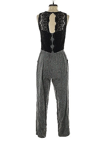 Elevenses 100% Rayon Gray Jumpsuit Size 4