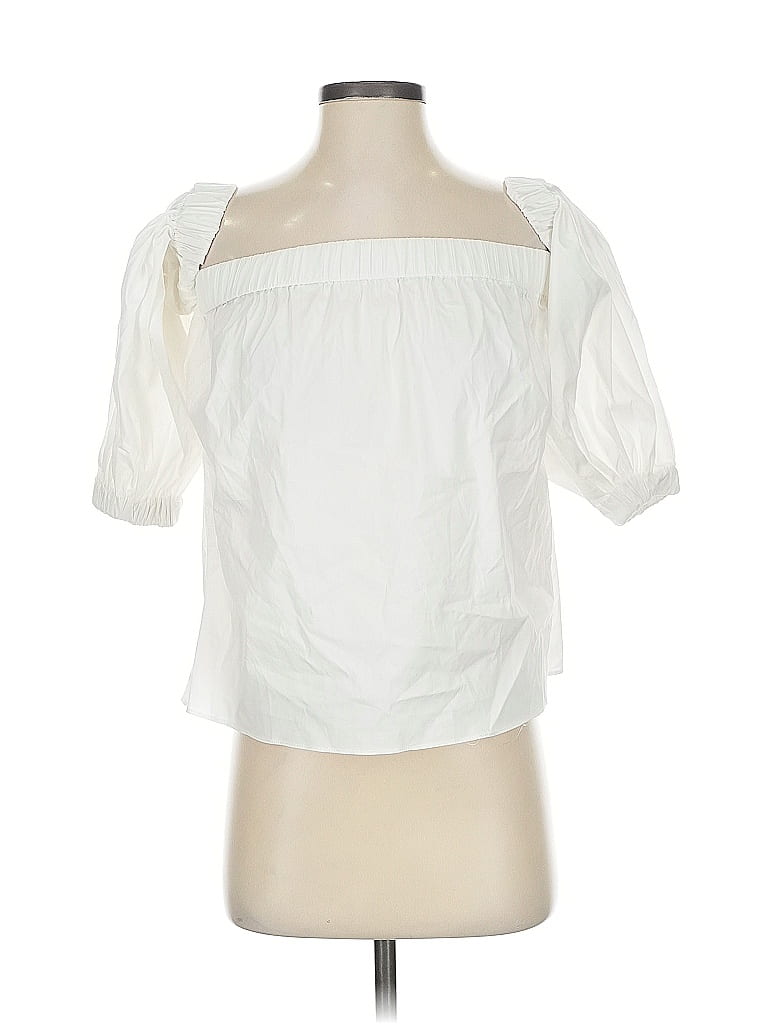 Click to view more detailed imagery on our partner's website Pre-owned Milly For 5f Bergdorf Goodman 3/4 Sleeve Blouse In White