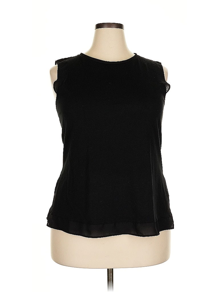 White Label The White Company Black Sleeveless Blouse Size 18 - photo 1