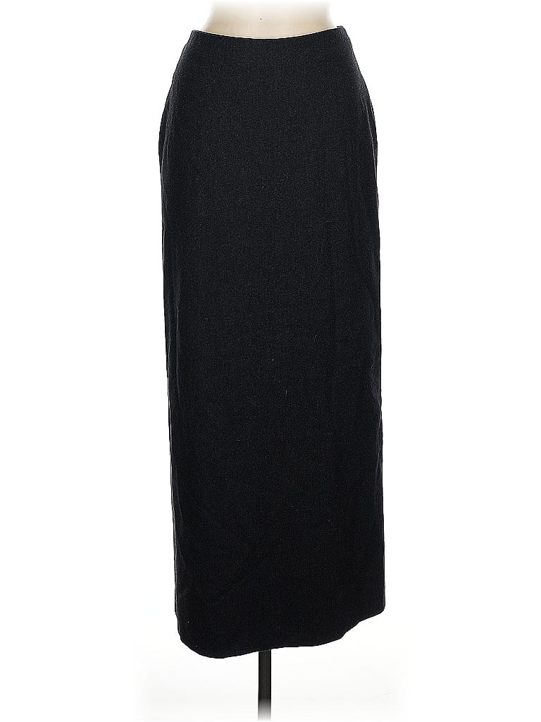 Piazza Sempione Solid Black Wool Skirt Size EU (IT) 42 / US 6 - photo 1