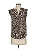 J.Crew Animal Print Brown Sleeveless Blouse Size 00 - photo 1
