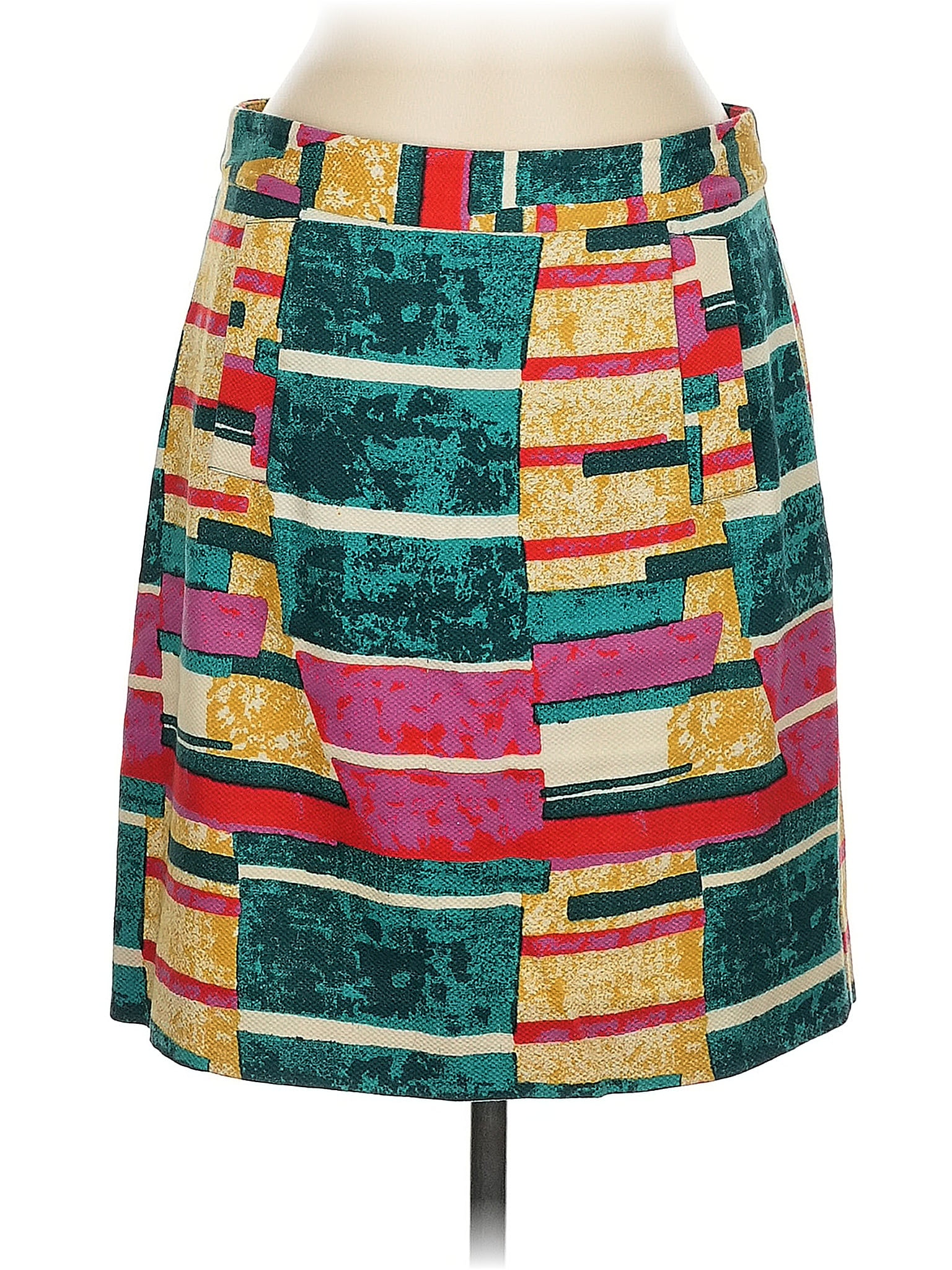 Dolce Vita Color Block Green Casual Skirt Size 8