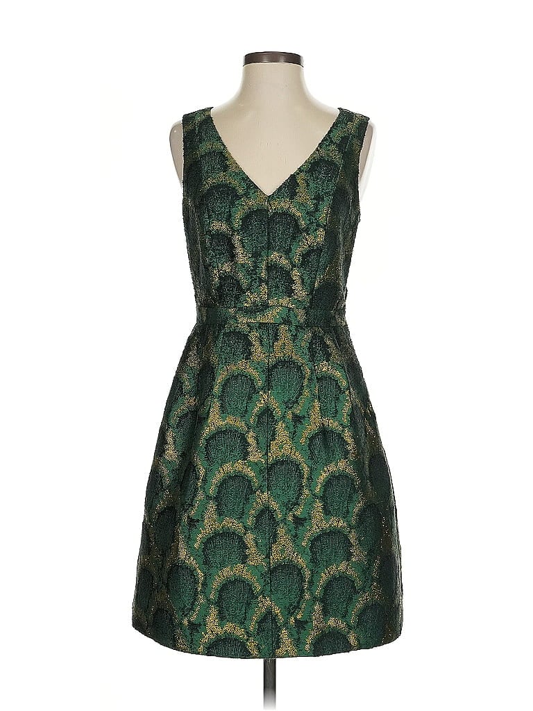 J Crew Factory Store Paisley Green Cocktail Dress Size Off Thredup