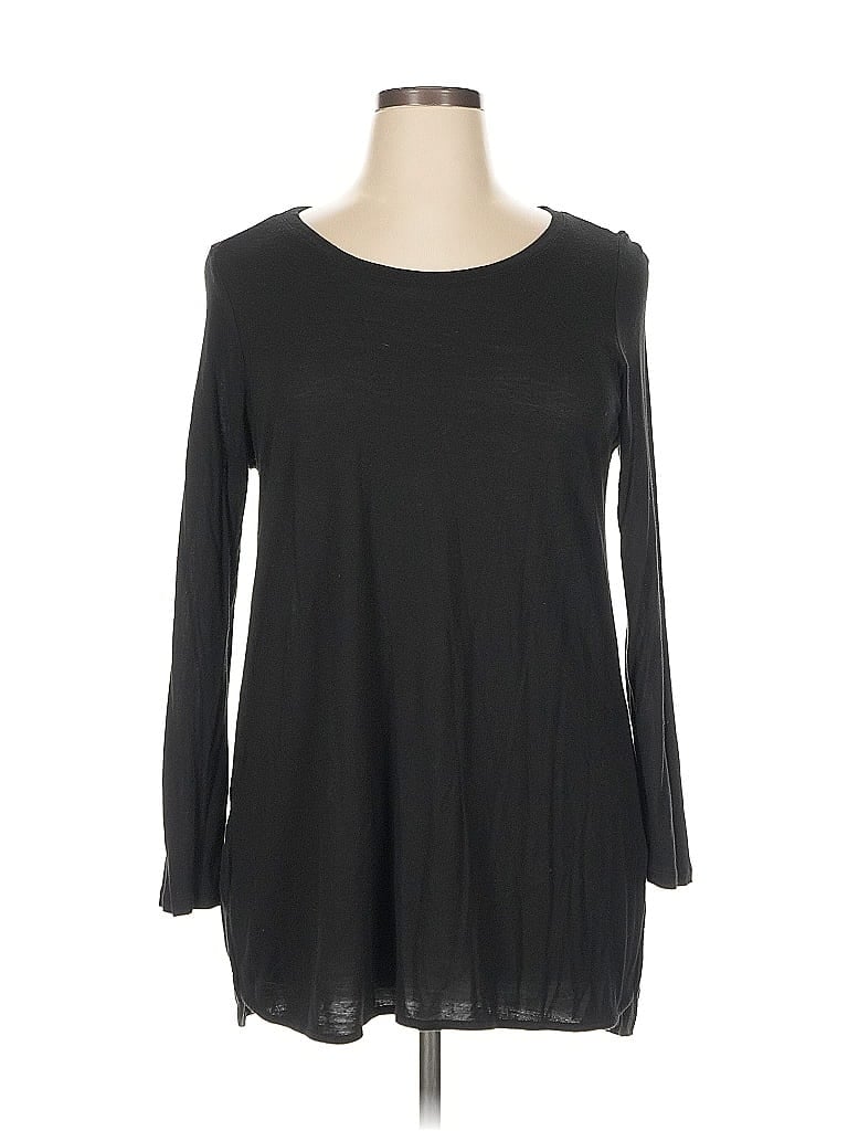 Ellos Black Long Sleeve T-Shirt Size 14 - photo 1