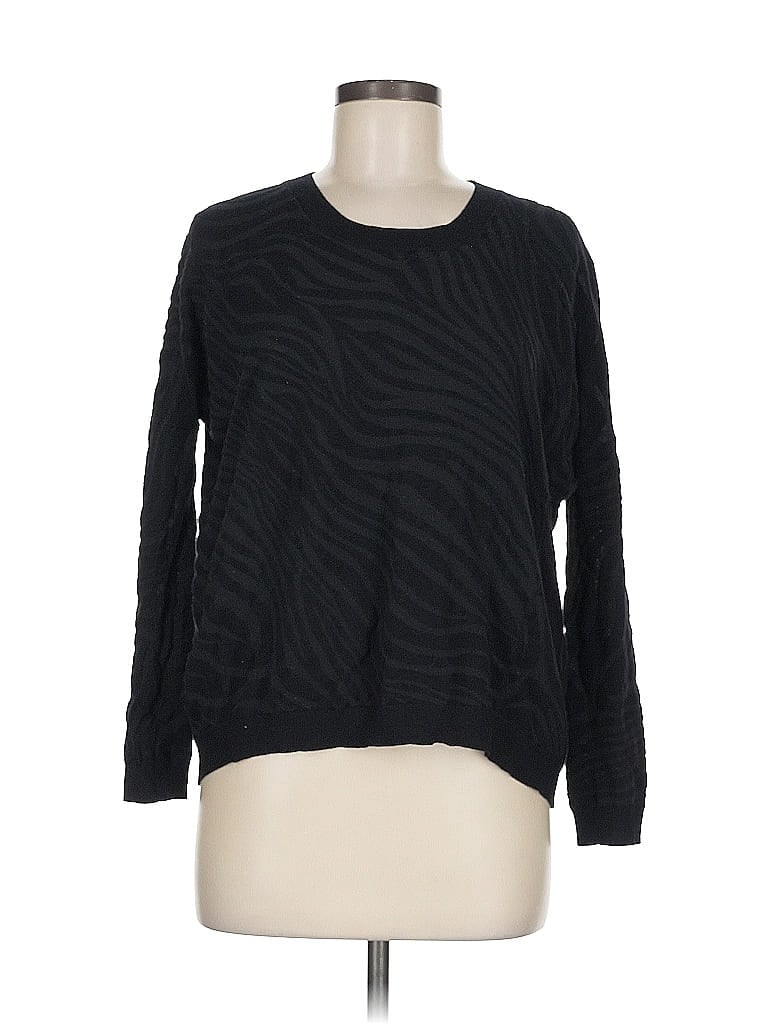 Pre-owned Bcbgmaxazria Pullover Sweater In Black