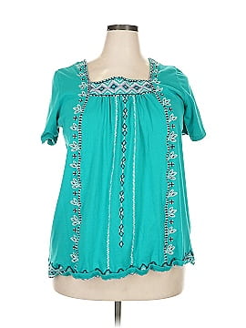 Woman Within Short Sleeve Blouse