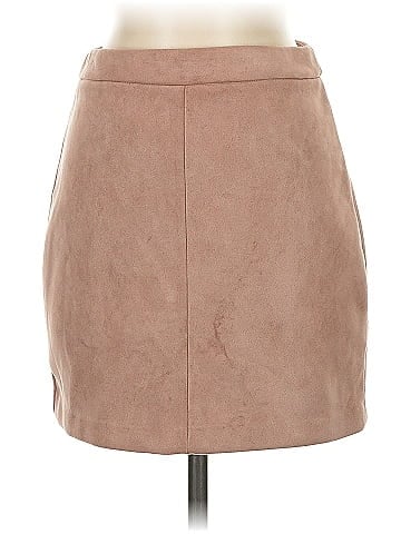 Mustard Seed Faux Leather Skirt (view 1)