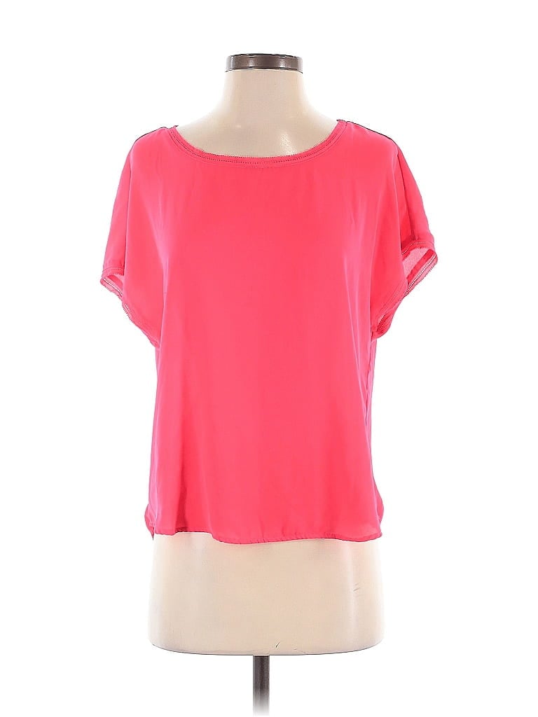 Pre-owned Banana Republic Short Sleeve Blouse In Pink