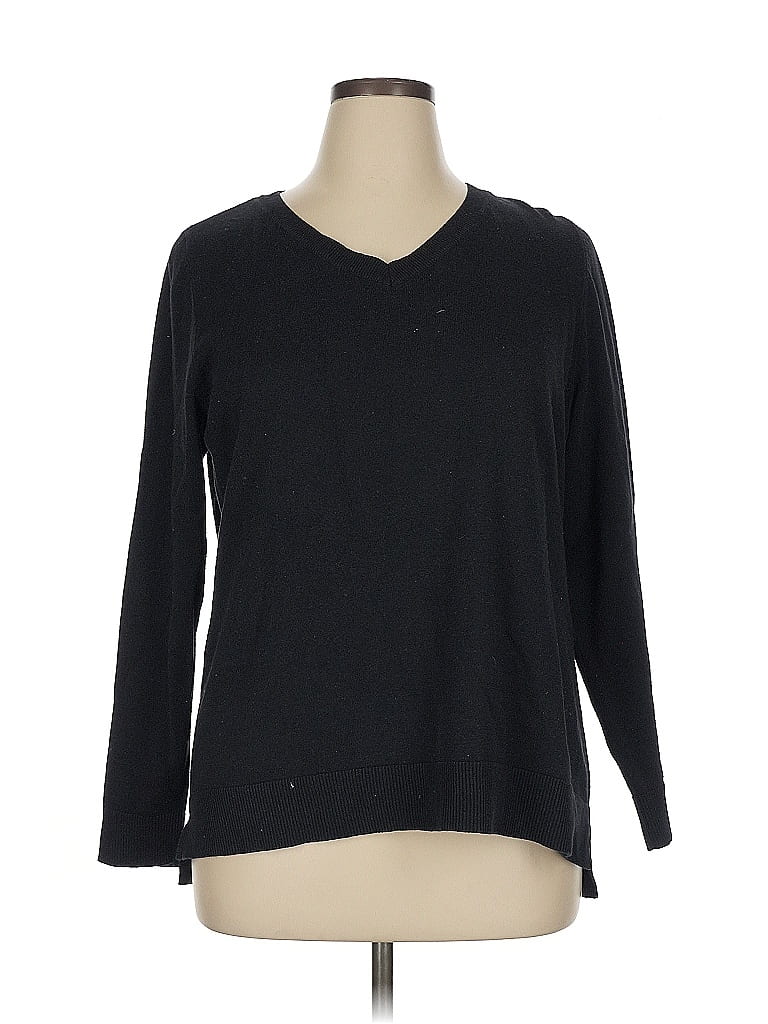 Pre-owned Croft & Barrow Pullover Sweater In Black