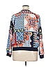 New York & Company 100% Polyester Print Blue Jacket Size XL - photo 2