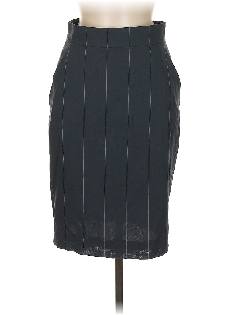 Akris Punto 100% Baumwolle Black Gray Formal Skirt Size 6 - photo 1