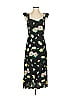 Ann Taylor LOFT 100% Viscose Floral Black Casual Dress Size 4 - photo 1