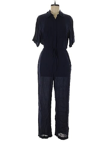 Thakoon Collective Navy Short Sleeve Jumpsuit (view 1)