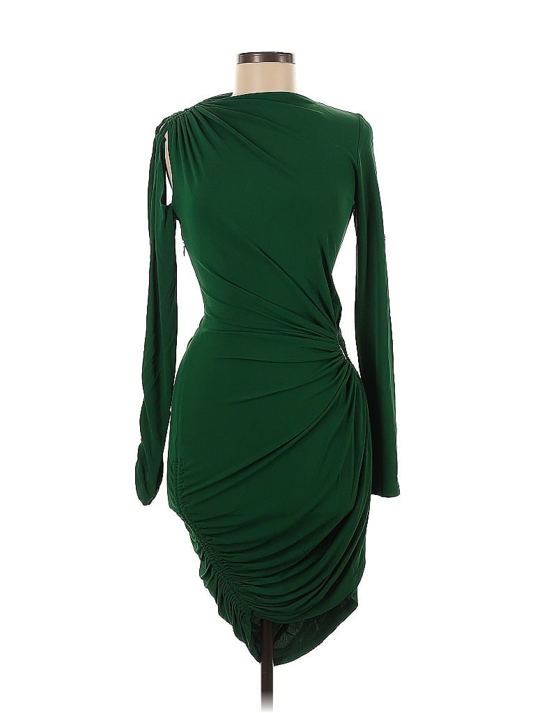Monse Green Vortex Drape Mini Dress Size 6 - photo 1