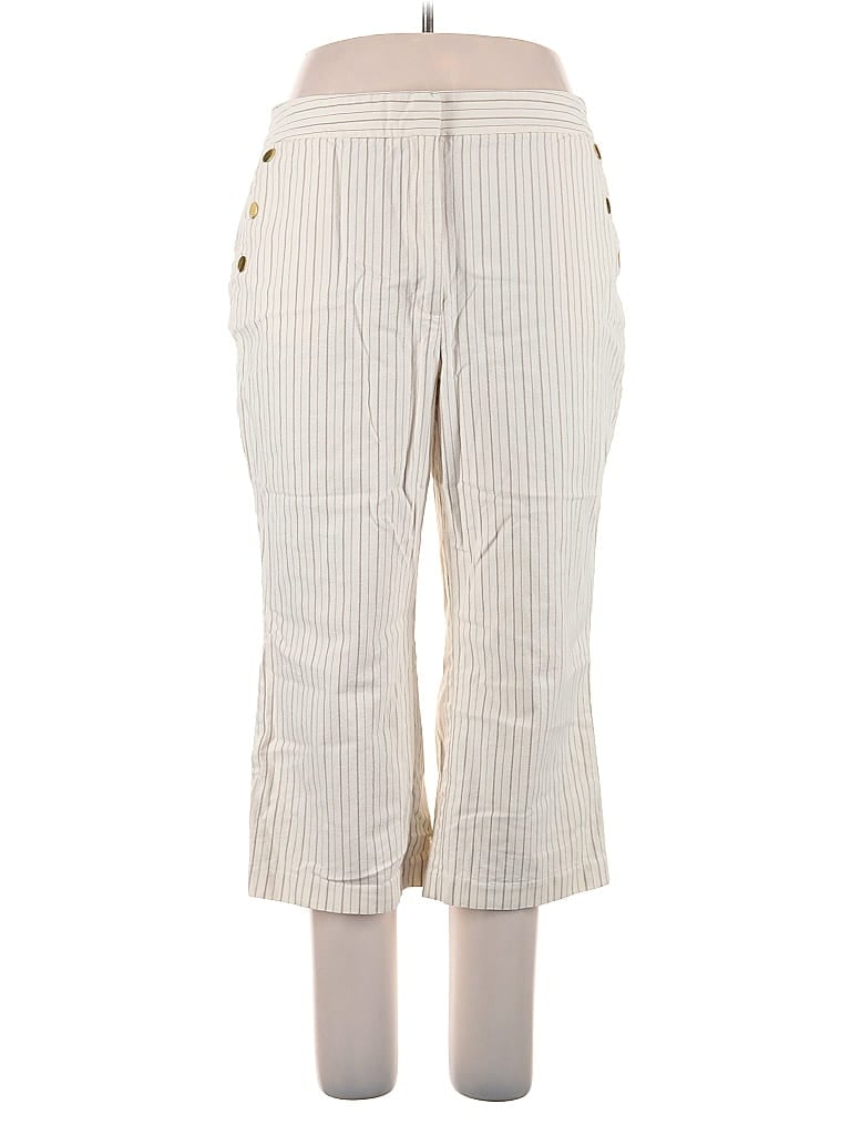 Ann Taylor Factory Stripes Ivory Casual Pants Size 16 (petite) - photo 1