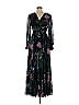 Badgley Mischka 100% Polyester Black Pleated Gown Size 6 - photo 1