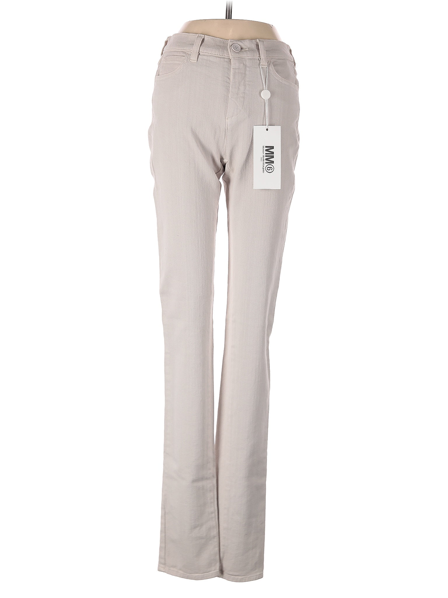 MM6 Maison Martin Margiela Tan Ivory Jeans Size EU 36 / US 6