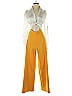 Sergio Hudson 100% Polyester Yellow Mixed Media Jumpsuit Size 6 - photo 1